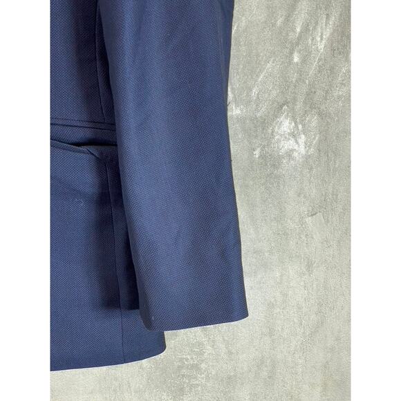 TED BAKER LONDON Men's Navy Regular-Fit Two-Button Wool Suit Jacket SZ 36R - Picture 7 of 11
